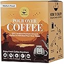 Hachidoori Single-Serve Portable Pour Over Drip Coffee - 7 Ready-to-Brew Packs with Ground Coffee & Filters | Fresh Coffee Anytime - Travel, Camping