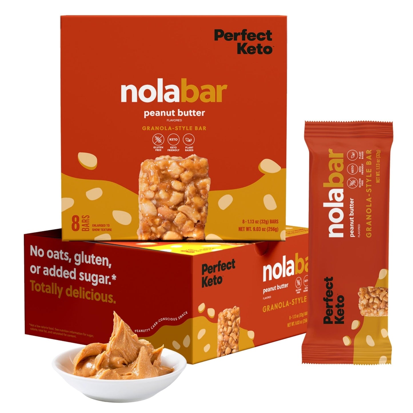 Perfect Keto Nola Bars | Gluten-Free Keto Granola Bars with Zero Added Sugar | Enjoy a Chewier, Nuttier, and Tastier Way to Curb Cravings and Start