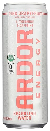 Ardor Organic Pink Grapefruit Sparkling Energy Water, 12 FZ