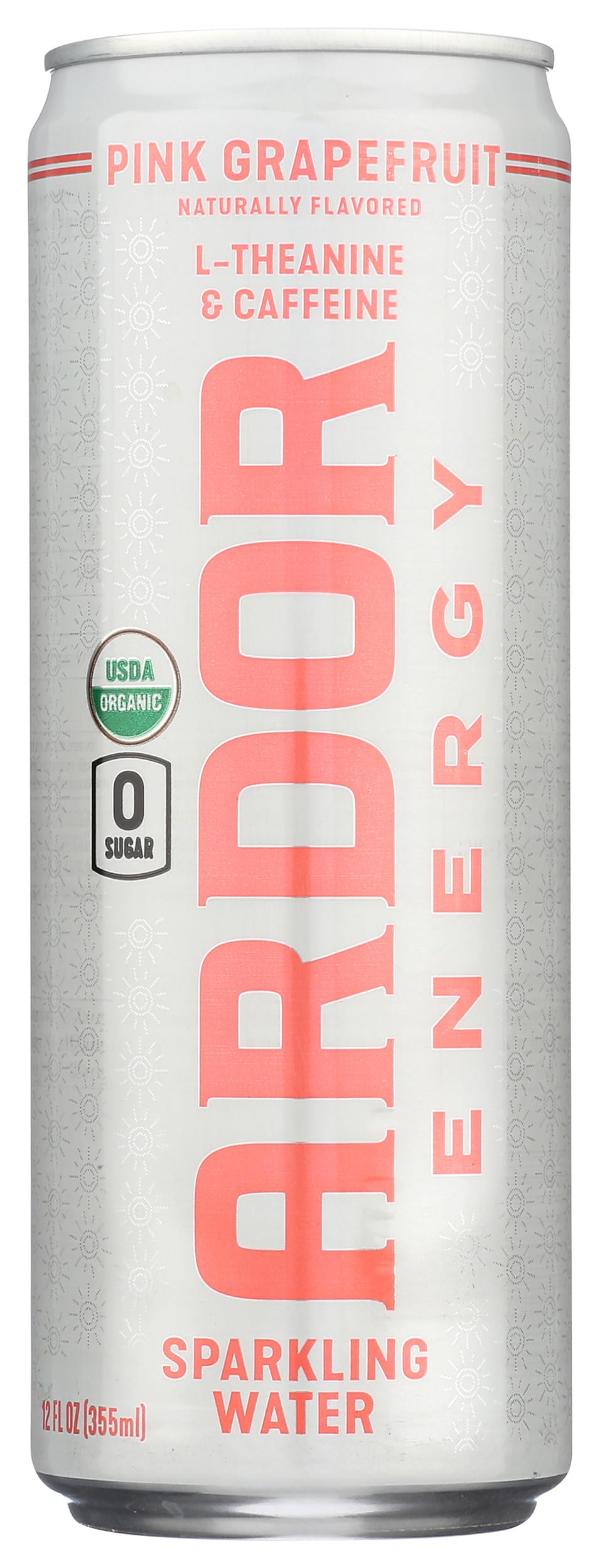 Ardor Organic Pink Grapefruit Sparkling Energy Water, 12 FZ