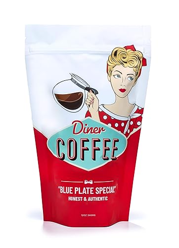 Diner Coffee-Roasted House Blend Fresh from the Roaster - Classic Old-Fashioned Flavor, Extra Smooth Brewed Taste, and Full-Body Aroma - Daily Brew