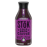 SToK Cold Brew Coffee, Extra Bold, Dark Roast Brewed Low and Slow, Unsweetened, Black Coffee 48 FL OZ Bottle