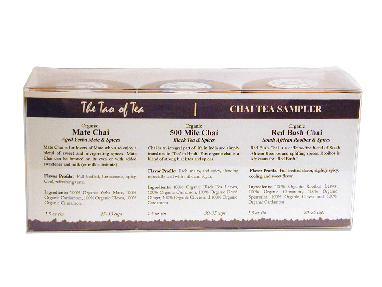 The Tao of Tea Sampler, Box, chai, 3 Count