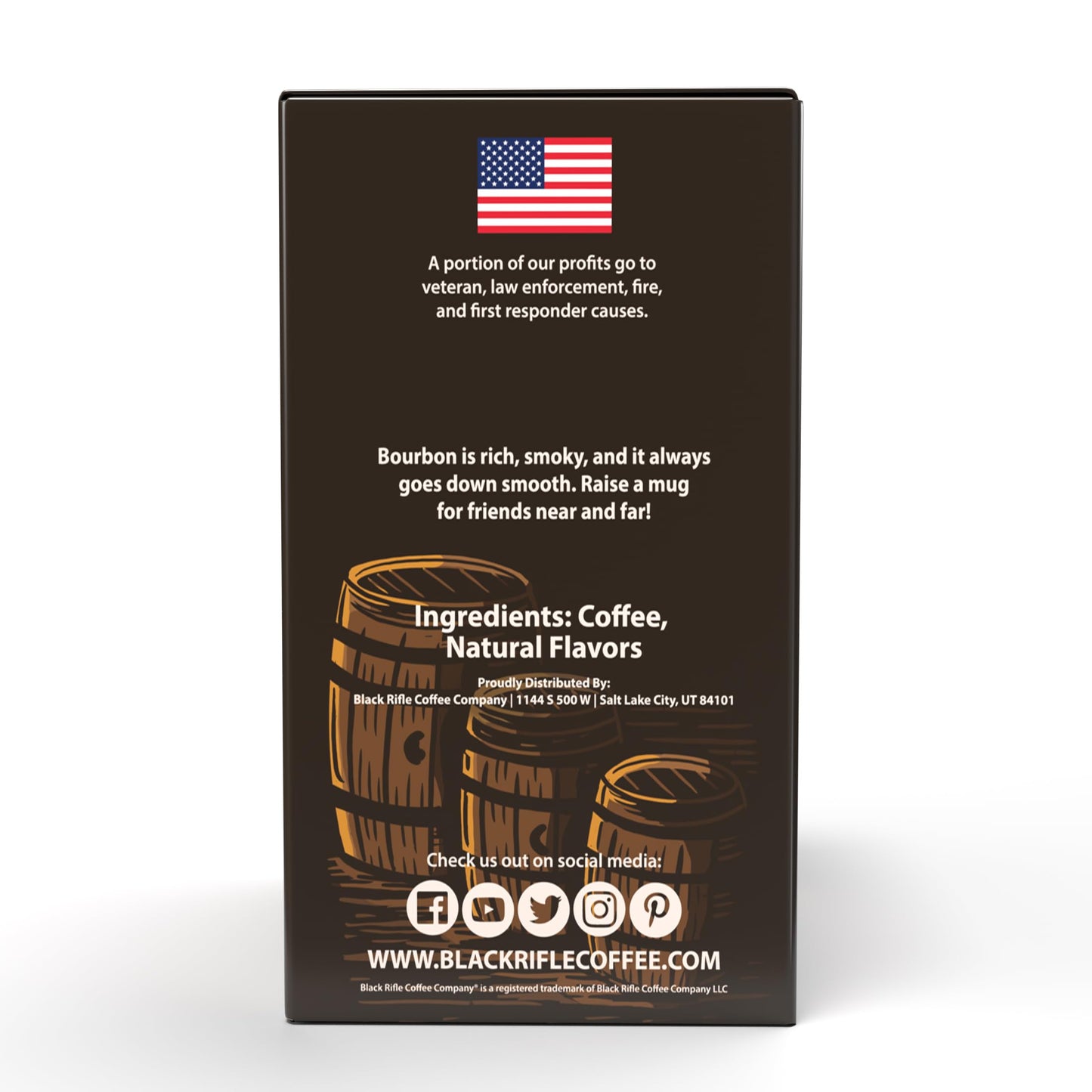 Black Rifle Coffee Company Bourbon, 22 Count, Medium Roast K Cups - Single Serve K Cups Coffee Pods - Kcup Pods Compatible with Keurig 1.0 & 2.0