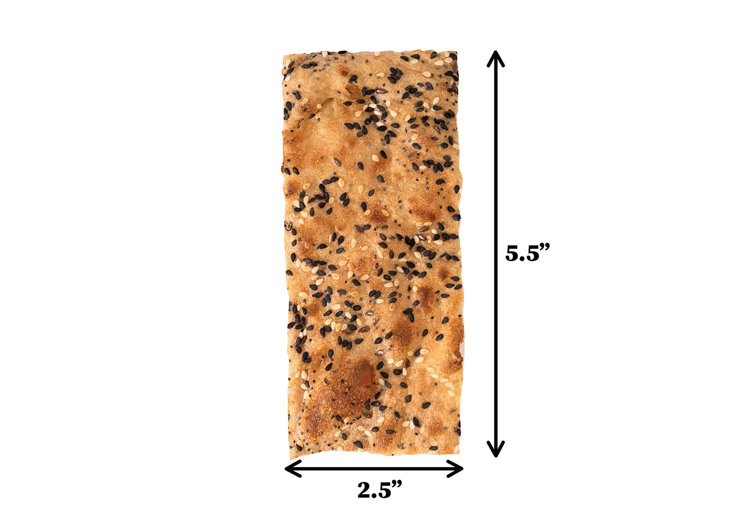 ARA-Z SANGAK Multi Seed Crisps - Crunchy Flatbread Crackers With Sesame, Poppy, Caraway, and Flaxseed, 4-Pack, 18 Crackers Per Pack, by Breadmasters