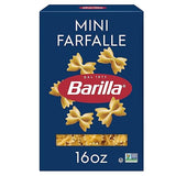 Barilla Mini Farfalle Pasta, 16 oz. Box - Non-GMO, Made with Durum Wheat Semolina - Kosher Certified