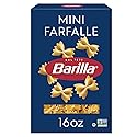 Barilla Mini Farfalle Pasta, 16 oz. Box - Non-GMO, Made with Durum Wheat Semolina - Kosher Certified