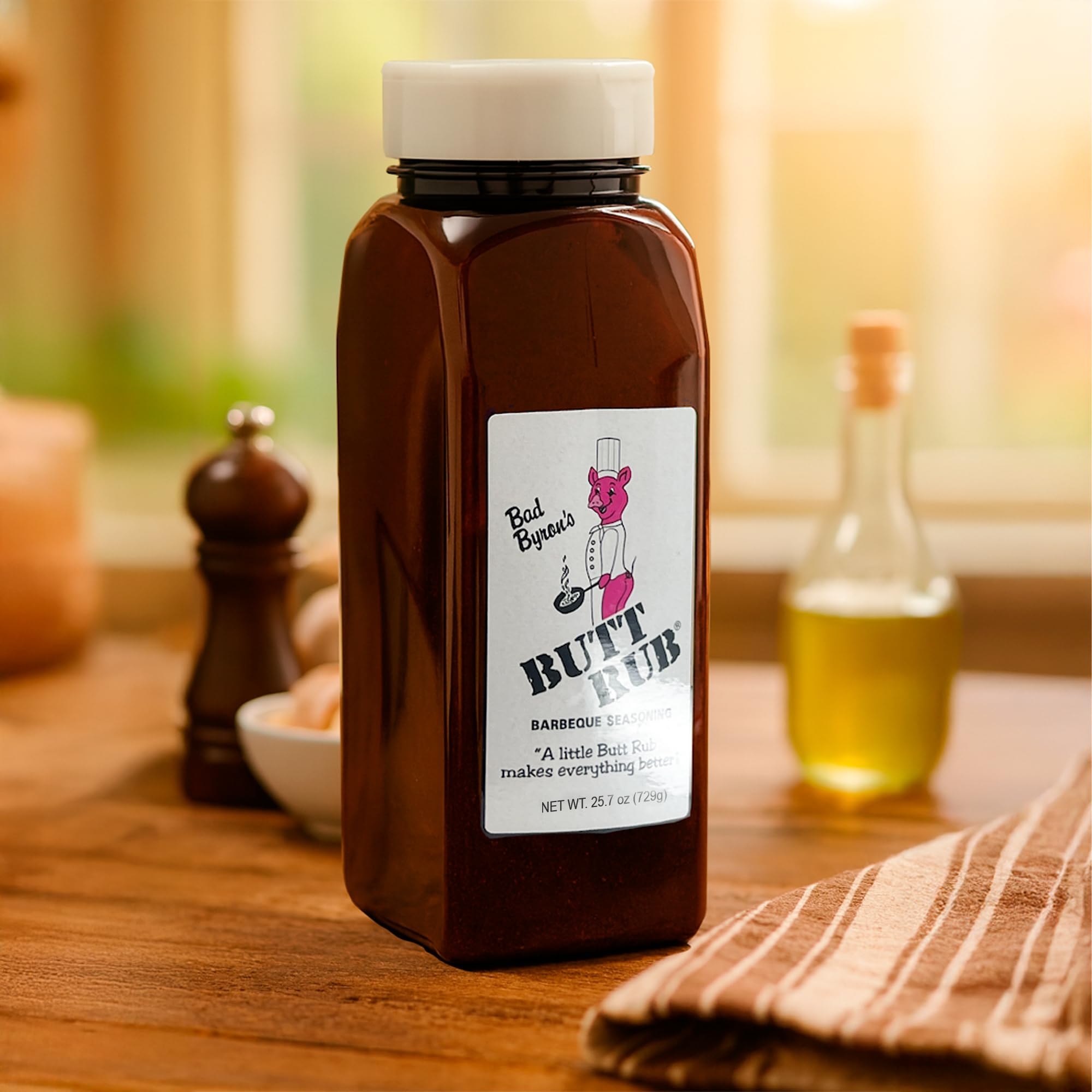 Bad Byron’s Butt Rub Barbeque Seasoning - 26 Ounce Shaker Bottle | Award-Winning All-Purpose Dry Rub for Pork, Chicken, Beef & More