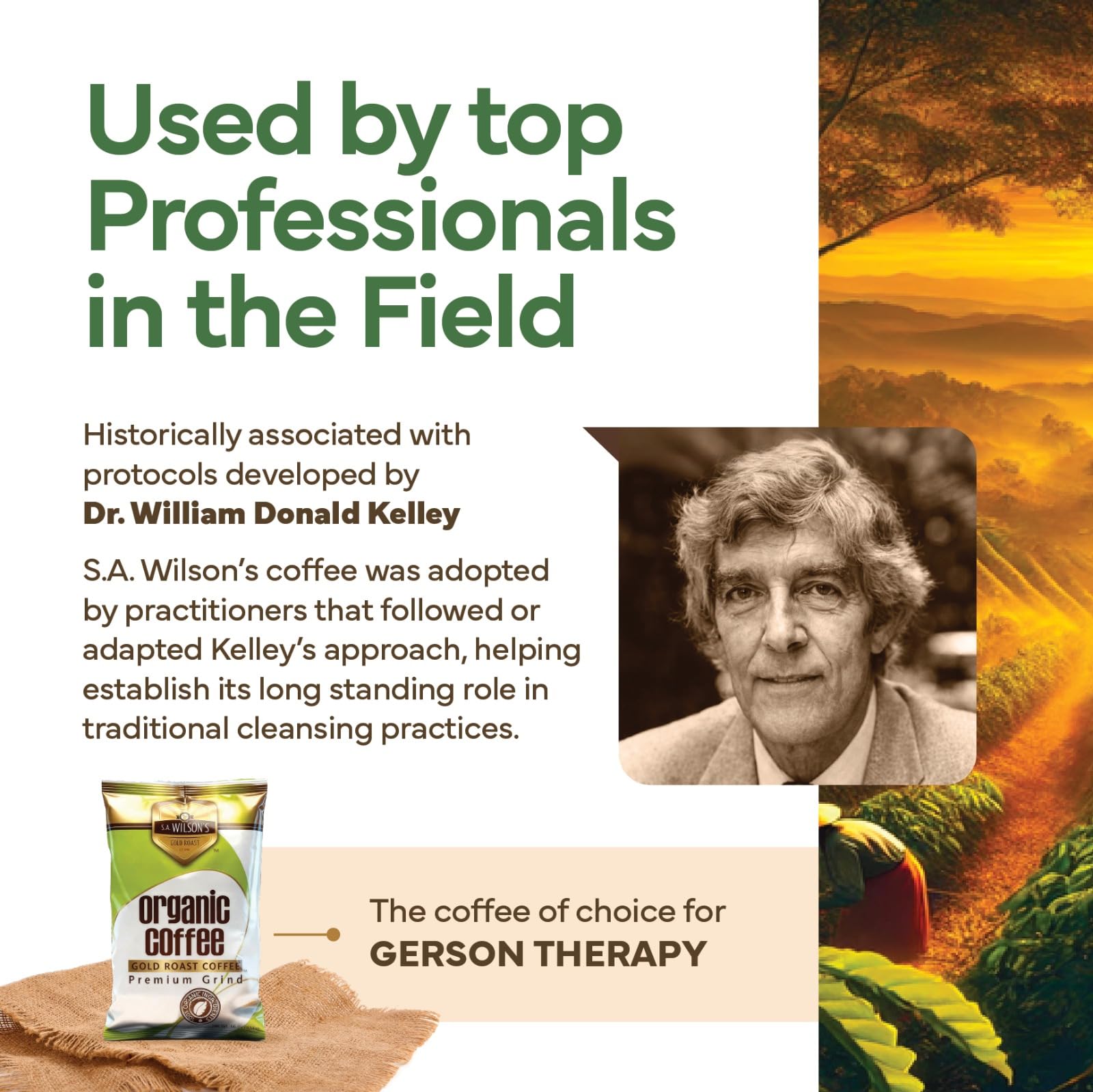 SA Wilson’s Coffee Enema - Organic Enema Coffee - USDA Organic Ground Coffee - High Caffeine & High Palmitic Acid for Liver Detox, Colon Cleanse
