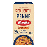 Barilla Red Lentil Penne Pasta, 8.8 oz - Vegan, Gluten Free, Non GMO & Kosher - Made with Plant Based Protein