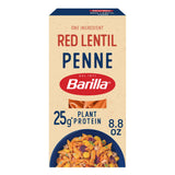 Barilla Red Lentil Penne Pasta, 8.8 oz - Vegan, Gluten Free, Non GMO & Kosher - Made with Plant Based Protein