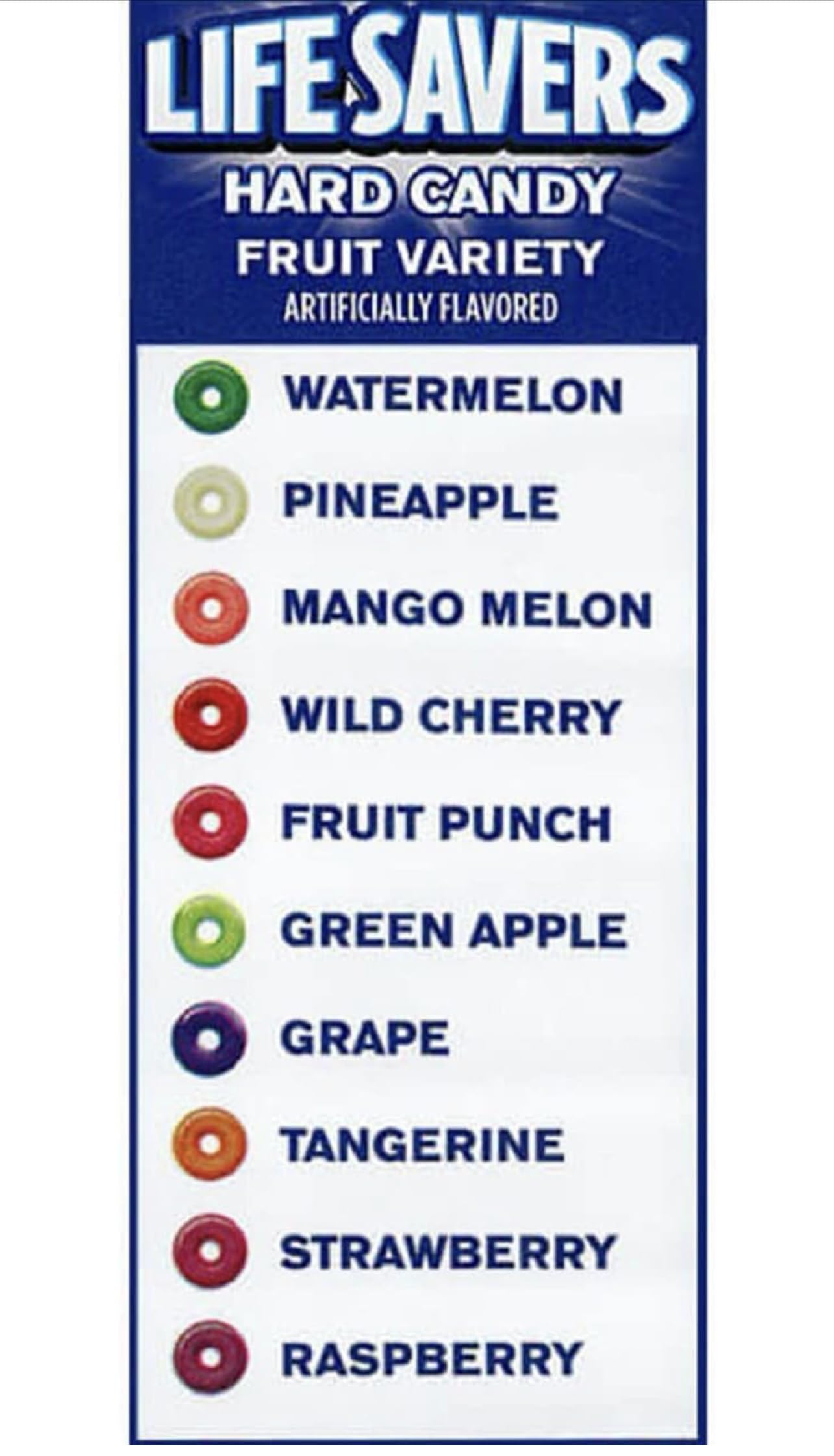 LifeSavers Hard Candy, Assorted, Individully Wrapped, Bulk, 1.8 Lbs, 10 FLAVOR MEGA ASSORTMENT! Watermelon, Pineapple, Cherry, Apple, Mango, Fruit