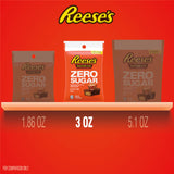 REESE'S Zero Sugar Miniatures Chocolate Peanut Butter Cups, Candy Bags, 3 oz (12 Count)