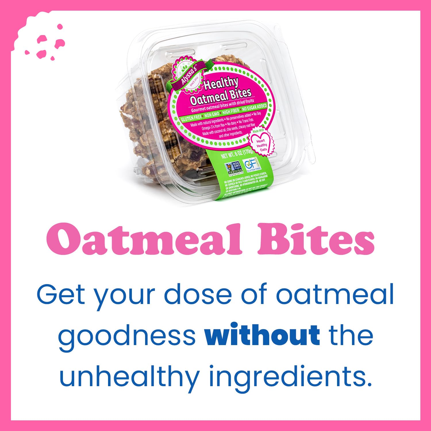 Alyssa’s Oatmeal Bites ? Gluten Free Cookies, Healthy Snacks from The Bakery ? Sugar Free Soft Cookies, Low Carb, Keto Protein Snacks ? Gluten Free