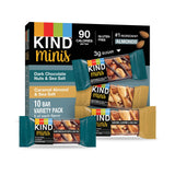 KIND Thins Snack Bars, 2 Flavor Variety Pack, Gluten Free, 100 Calorie, 60 Count, Dark Chocolate Nuts & Sea Salt & Caramel Almond & Sea Salt