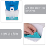 Smart Design Sud Station Angled Laundry Detergent Organizer with Drip Tray - Liquid Detergent & Fabric Softener Holder for Cabinet Storage - 5.8” x