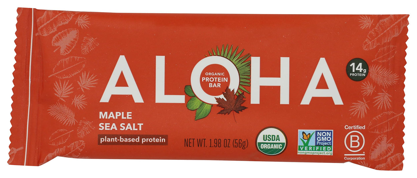 Aloha Organic Maple Sea Salt Protein Bar, 1.98 OZ