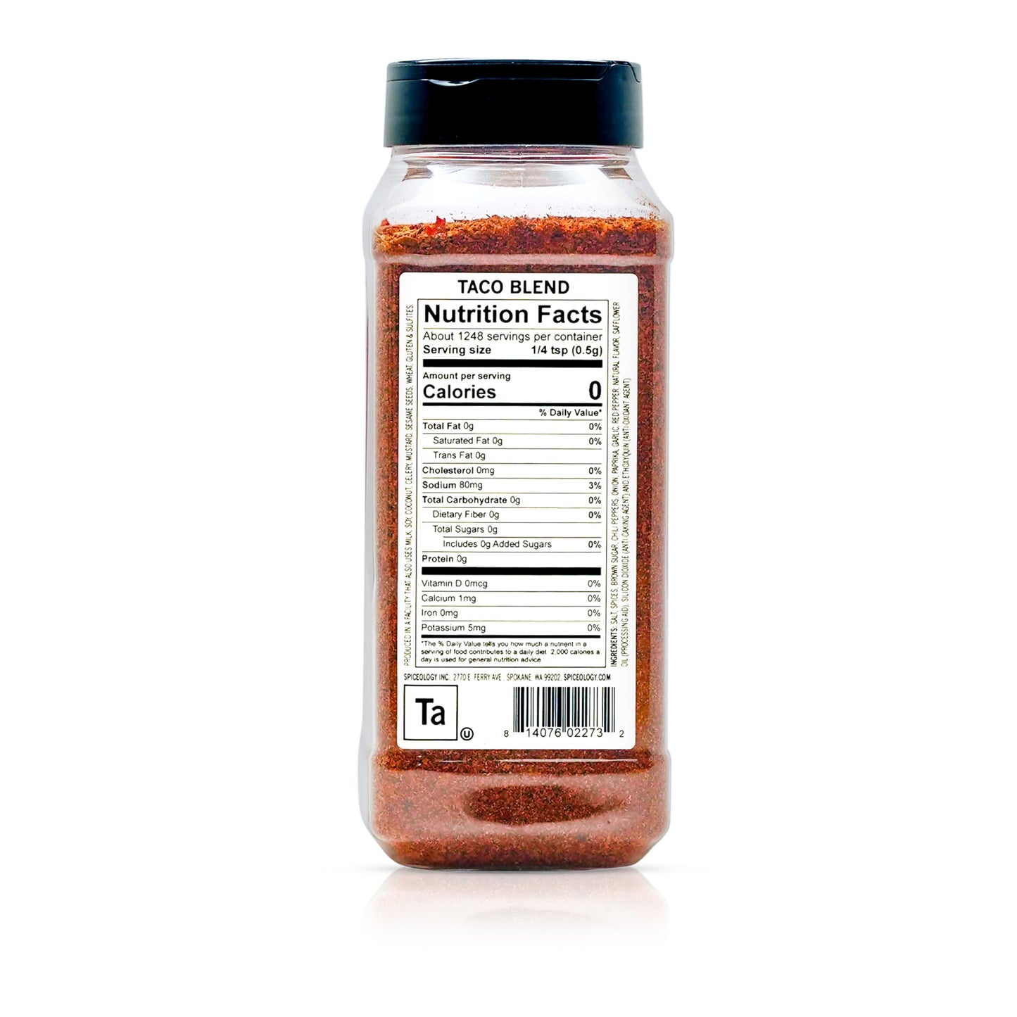 Spiceology - Taco Seasoning - Mexican Spice Blend - Use On: Tacos, Fajitas, Enchiladas, Tortilla Soup, Beef, Chicken, Pork, Fish or Shrimp - 22 oz