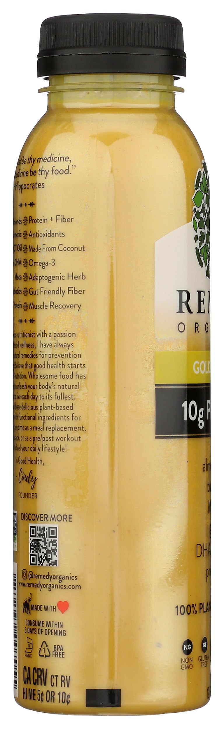 Remedy Organics, Beverage Golden Mind Organic, 12 Fl Oz