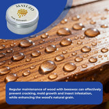 Mayueo 100ml-Beeswax Furniture Polish,Wood/Leather Conditioner + Polishing Tools- Natural Wood Polish with Sweet Orange Oil - Non-Toxic