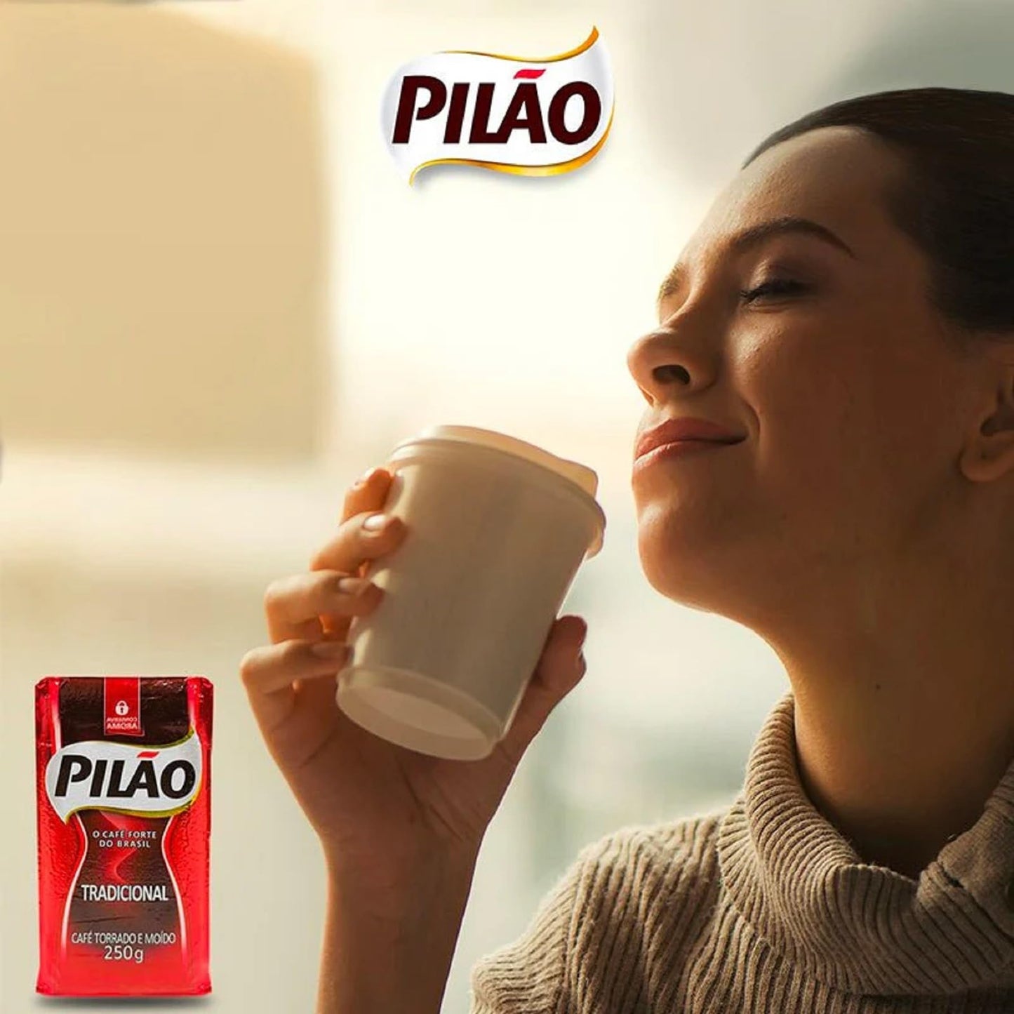 Pilão Roasted and Ground Coffee 8.80 oz | Café Pilão Torrado e Moído 250g (PACK OF 02)