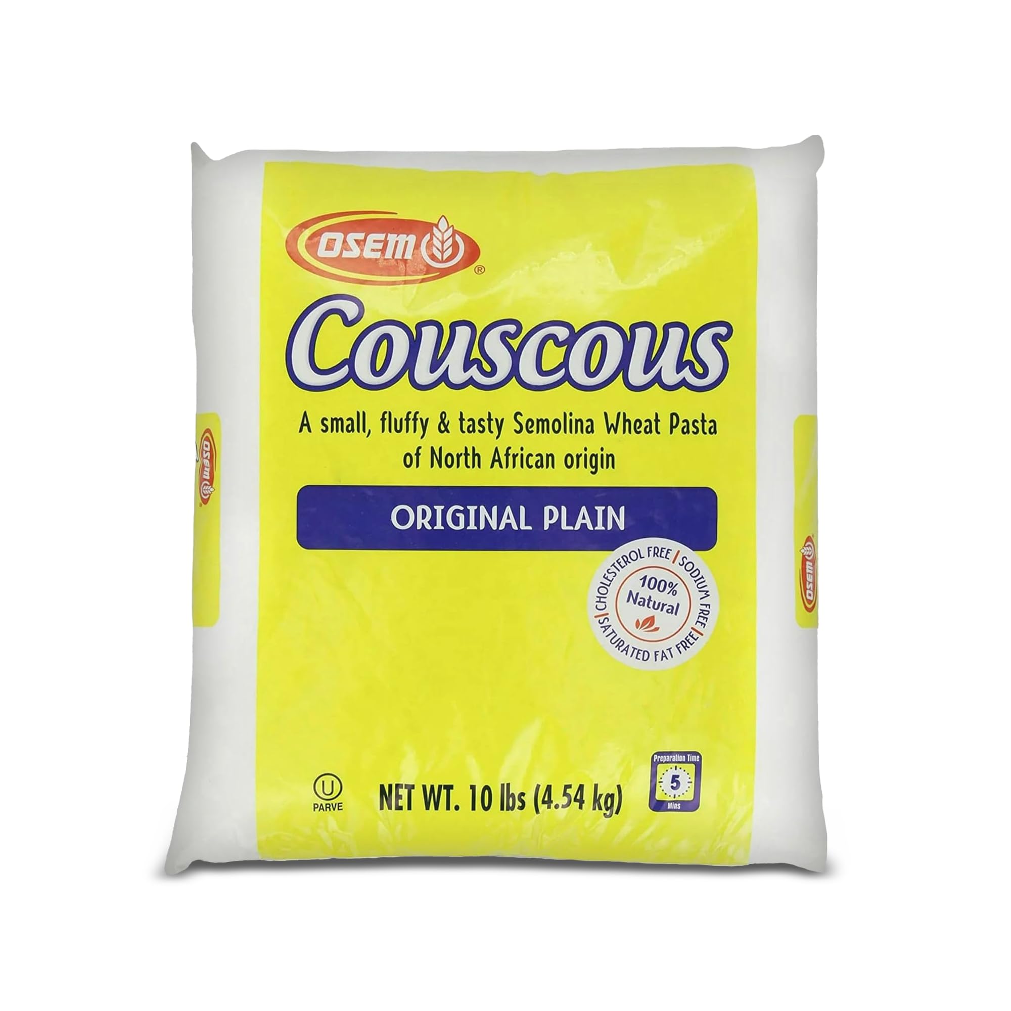 Osem Israeli Pearl Couscous - Wheat Couscous Pearls, Cous Cous Bulk, Pearled Mediterranean Pasta Alternative, Original Plain, Kosher Parve - 10 lb bag