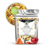 Nelson's Tea Caramel Apple Chai Tea Loose Leaf - Cut & Sifted Red Rooibos Loose Leaf Tea, Black Tea with Cinnamon Chips, Peppercorn, Ginger Root