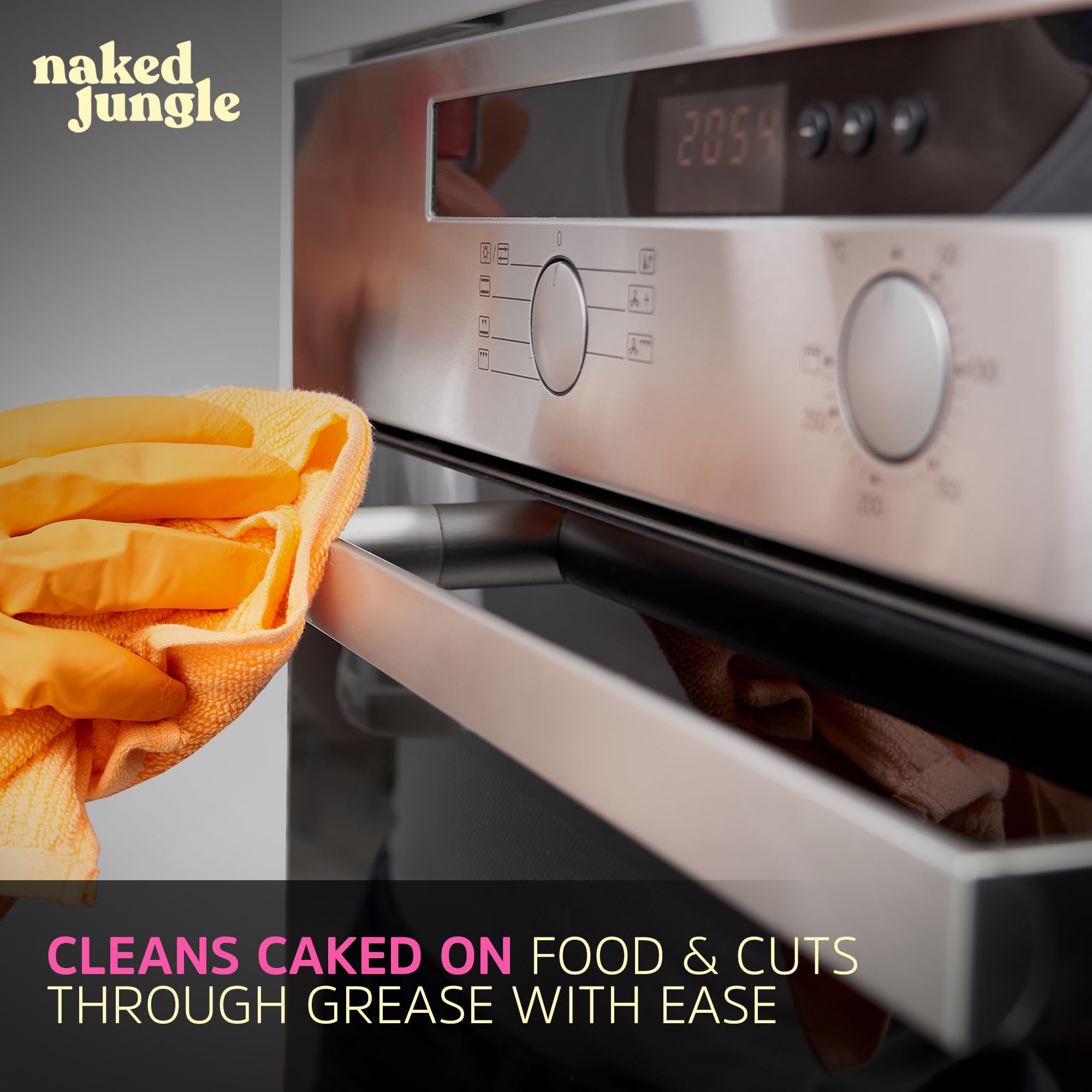 Naked Jungle Premium Plant-Based Stove Top Cleaner and Oven Cleaner with a Heavy Duty Degreaser, Cleaning Spray for Cooktop & Gas Stove Cleaner (24oz)