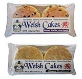 Welsh Cakes by Welsh Baker - Variety 2 Pack - Traditional Classic and Currant Flavors - Handmade - 4 cakes per pack - 8 Cakes in All