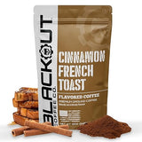 Blackout Coffee Cinnamon French Toast Flavored Ground Coffee - Medium Roast, Smooth Taste, Guilt-Free Indulgence - Freshly Roasted 12oz Pouch
