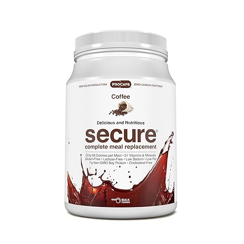 ANDREW LESSMAN Secure Soy Complete Meal Replacement - Coffee 30 Servings - Only 69 Calories, 7g Non-GMO Soy Protein, Vitamins and Minerals, Low-Fat