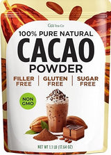 Gya Tea Co Cacao Powder 1.1 lb (17.64 oz) - Unsweetened & Rich Dark Chocolate Flavor for Hot Chocolate, Baking, Smoothies - Non-GMO, Gluten-Free