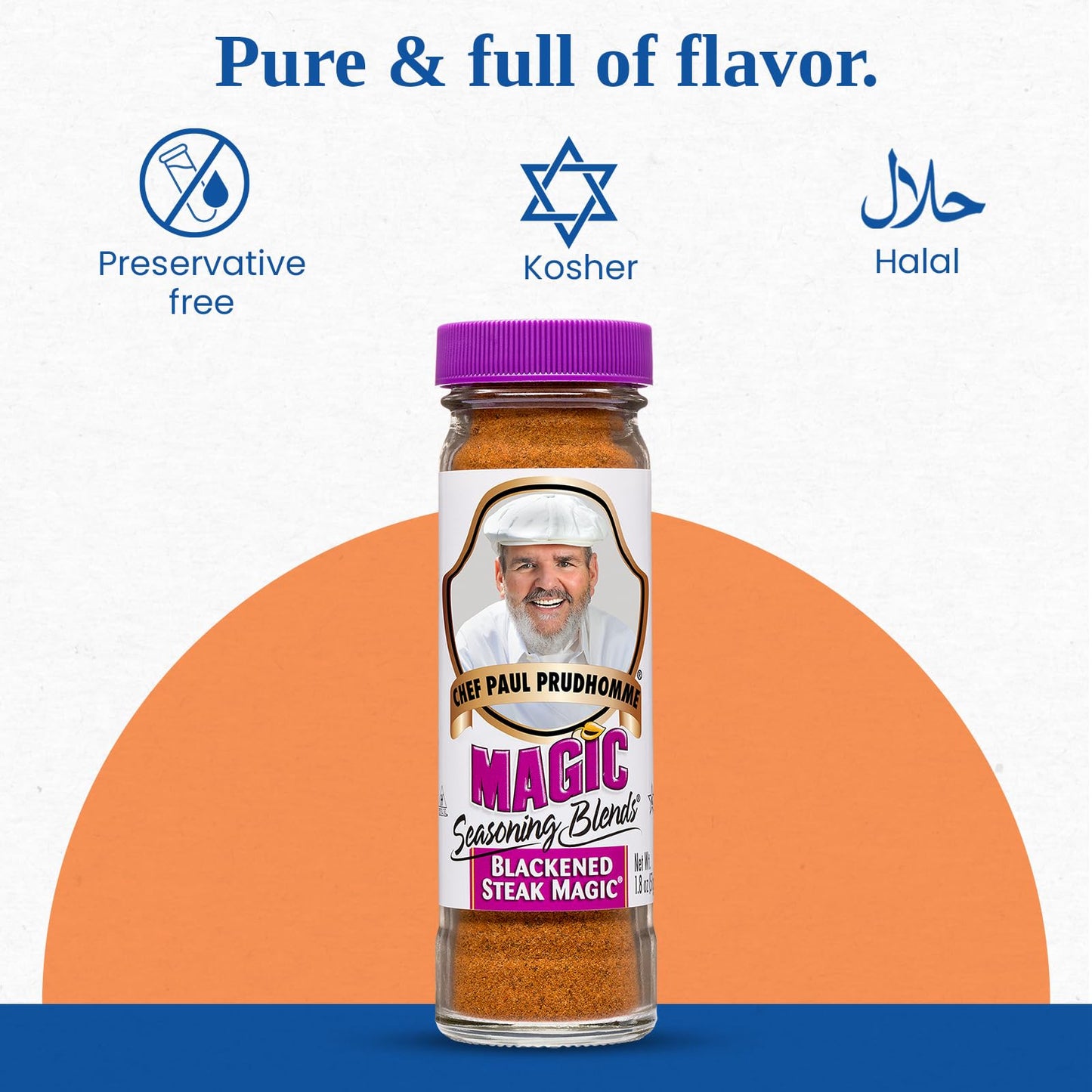Chef Paul Magic Seasoning Blends Blackened Steak Magic | Bold Flavor for Steak & Beef | Gluten-Free Seasoning for Grilling, Roasting & BBQ | Spice