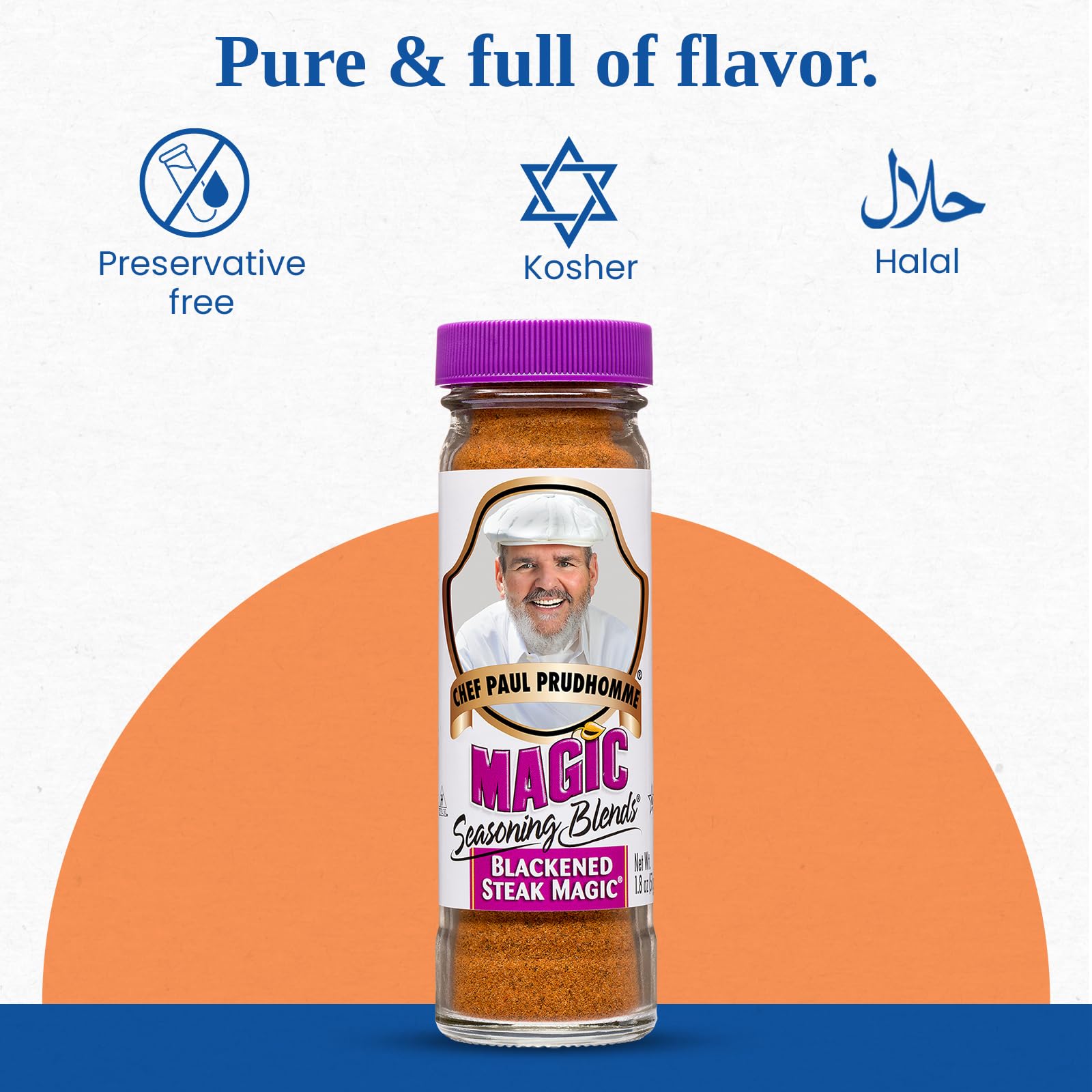 Chef Paul Magic Seasoning Blends Blackened Steak Magic | Bold Flavor for Steak & Beef | Gluten-Free Seasoning for Grilling, Roasting & BBQ | Spice