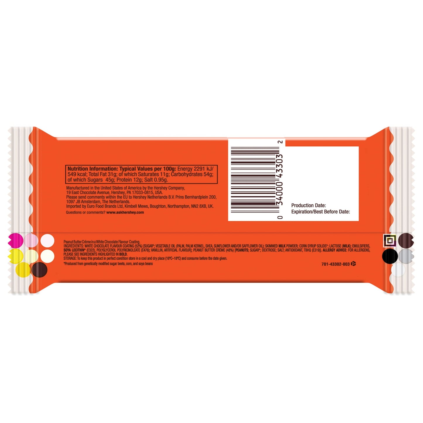 Reese's White Creme Peanut Butter Cups, 1.5 oz, 24 Count