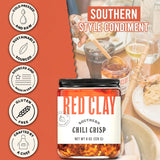 Red Clay Chili Crisp - Crunchy Garlic Chili Oil | Spicy Chili Crisp | Gluten Free Chili Crisp | 8oz Paleo Friendly Crisp | Shallot Chili Crisp |