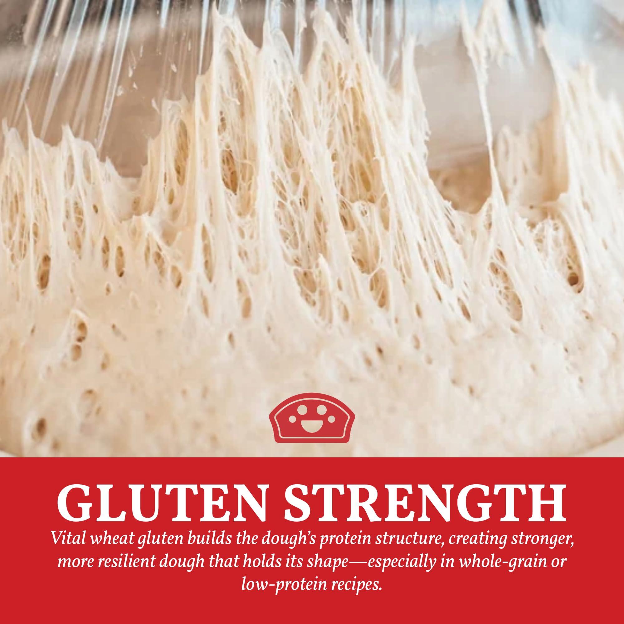 Bakers Club Artisan Vital Wheat Gluten 10oz - Bread Flour Enhancer, High Protein, Seitan Flour, Low Carb, Vegan, Non GMO Gluten Powder - Made in USA