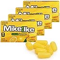 Mike and Ike Sour Lemon Candy, 4 Pack of Movie Theater Boxes 0.78OZ Each, Ideal for Your Favorite Films, Perfect Candy for Sharing with Friends.
