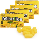 Mike and Ike Sour Lemon Candy, 4 Pack of Movie Theater Boxes 0.78OZ Each, Ideal for Your Favorite Films, Perfect Candy for Sharing with Friends.