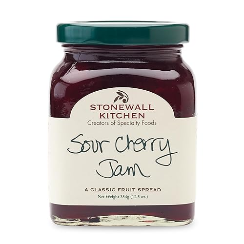 Stonewall Kitchen Sour Cherry Jam, Sour Cherry Preserves, 12.5 Ounces