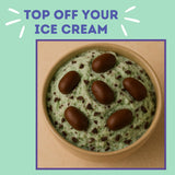 Mint Chocolate Chip Bite Sized Edible Cookie Dough, Creamy Coating, Dessert and Ice Cream Toppers, 3.1 Ounces (Pack of 3)
