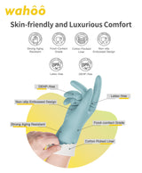 LANON Protection wahoo Skin-Friendly Dishwashing Cleaning Gloves, Dishwashing Kitchen Gloves with Cotton Flocked Liner, Non-Slip, Surf Spray, Large