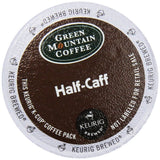 Green Mountain Coffee, Half-Caff, Single-Serve Keurig K-Cup Pods, Medium Roast Coffee, 48 Count (2 Boxes of 24 Pods)