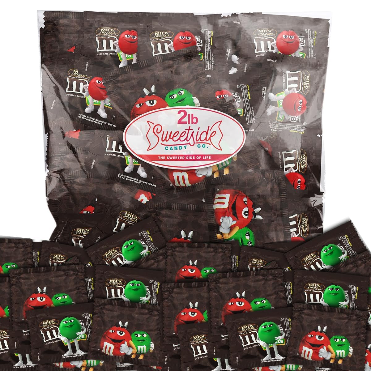 M&M’s Milk Chocolate Bundle - Chocolate Candy Bulk Pack of 2 Pounds - Fun Mix of Chocolate Treats - Candy Bulk of 70 CT - Perfect Individually Wrapped