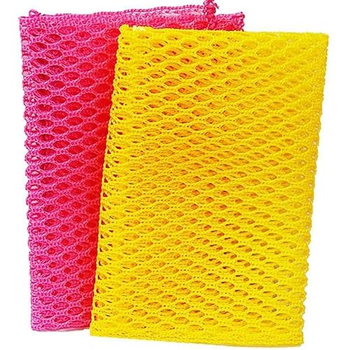 Innovative Dish Washing Net Cloths / Scourer - 100% Odor Free / Quick Dry - No More Sponges with Mildew Smell - Perfect Scrubber for Washing Dishes