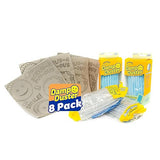Scrub Daddy Damp Duster Sponge & Towel Bundle - 4 Dusting Sponges & 4 Damp Duster Towels - Swipe & Polish Blinds, Baseboards, Furniture & More (8