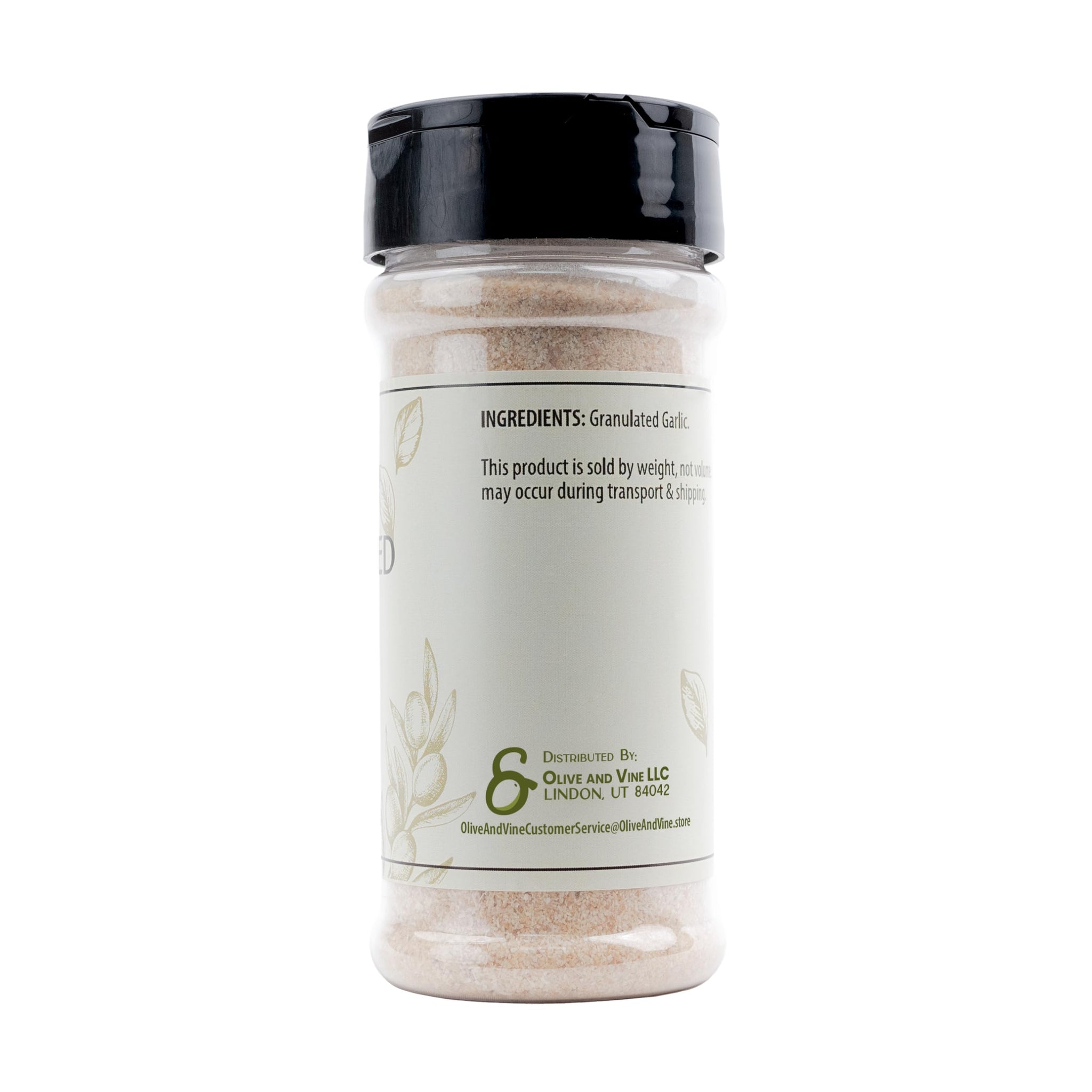 Olive & Vine Granulated Garlic, Savory & Aromatic, Seasoning for Pasta, Roasted Vegetables, Grilled Meats, Rich Tradition, Authentic Taste, For Global