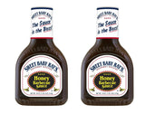 Sweet Baby Rays Honey Barbecue BBQ Sauce 18 oz Pack of 2 w/Exit 28 Bargains Sticker - Award Winning Honey BBQ Sauce Bundle