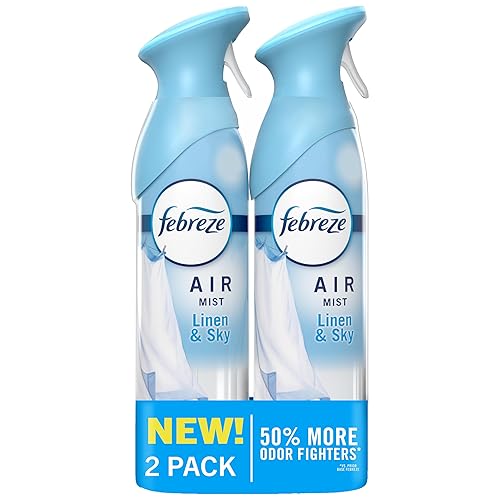 Febreze Air Mist, Air Freshener Spray, Odor Fighting Room Spray, Deodorizer for Home Bathroom Kitchen Office Apartment Dorm Room Classroom, Linen