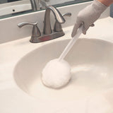 Toilet Brush| Small Mop| Bathroom Hair Remover Pack of 2 Includes 2 Brushes-Picks up Hair in Bathroom counters tubs Disposable Toilet Cleaner Brush